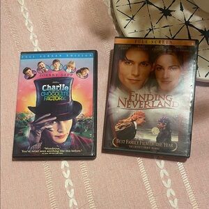 Charlie and the Chocolate Factory & Finding Neverland DVDs